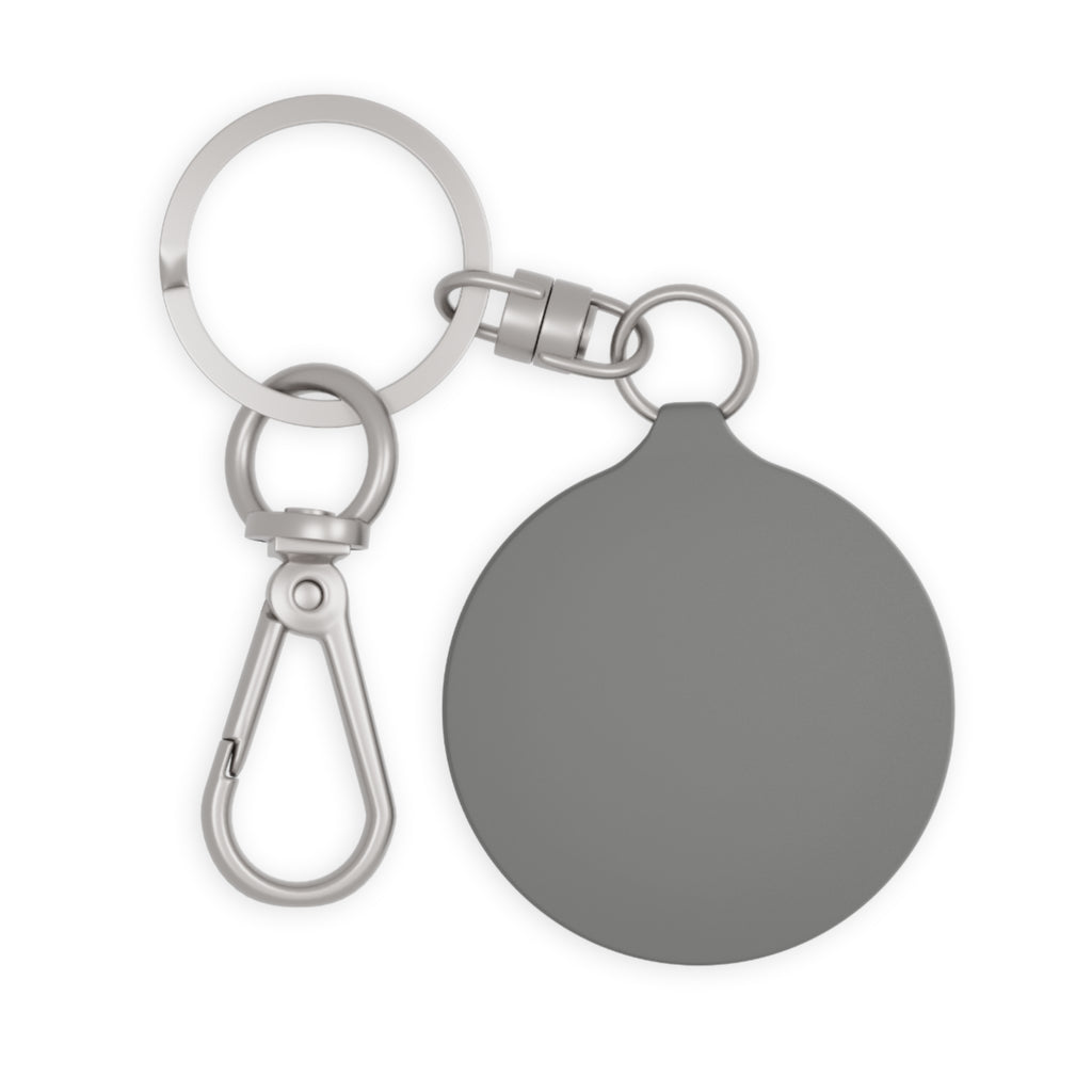 Cute Floral Ghost Keyring Tag — Kawaii Rose Wreath Keychain