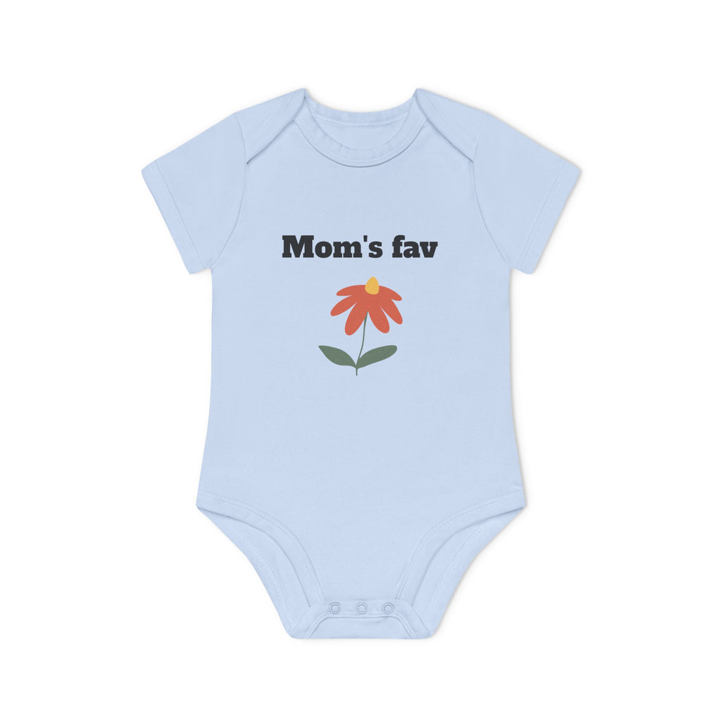 Mom's Fav Baby Bodysuit – Floral Infant Organic Short Sleeve Onesie