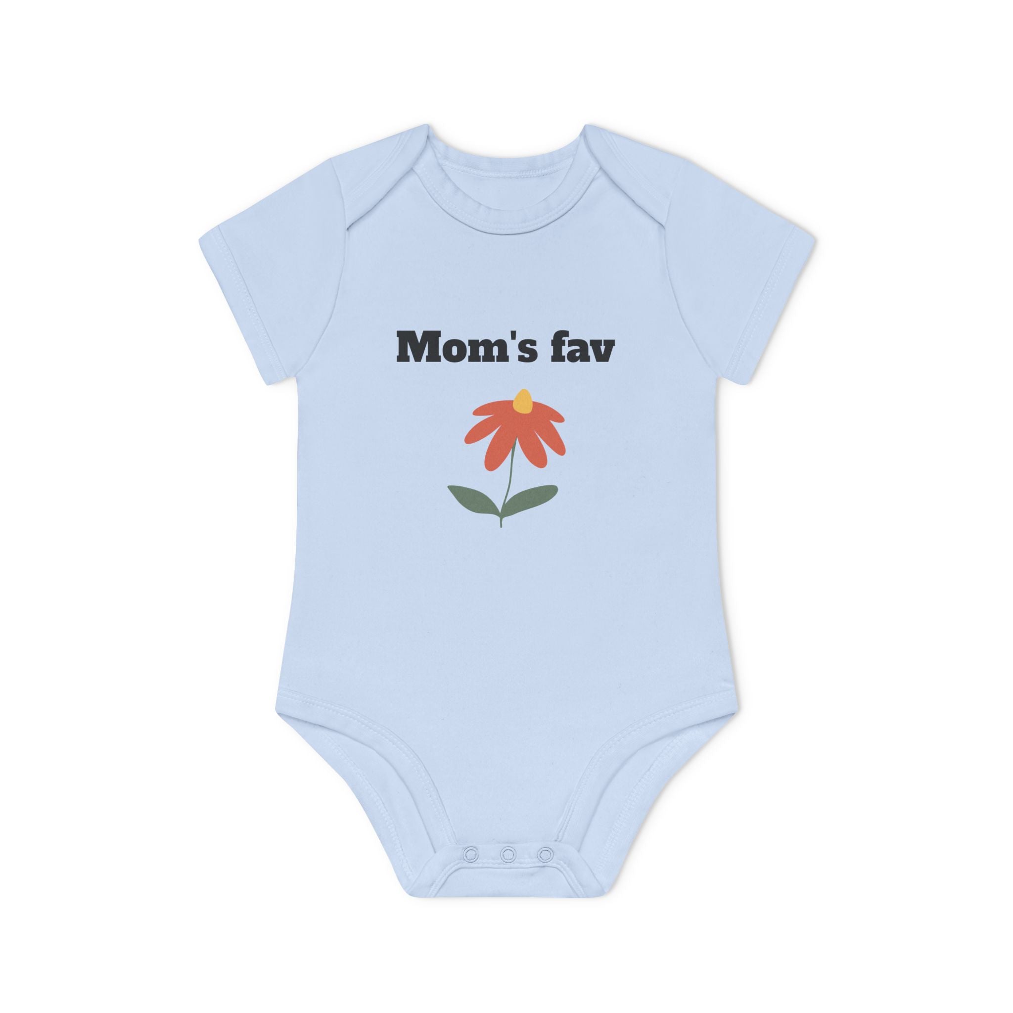 Mom's Fav Baby Bodysuit – Floral Infant Organic Short Sleeve Onesie