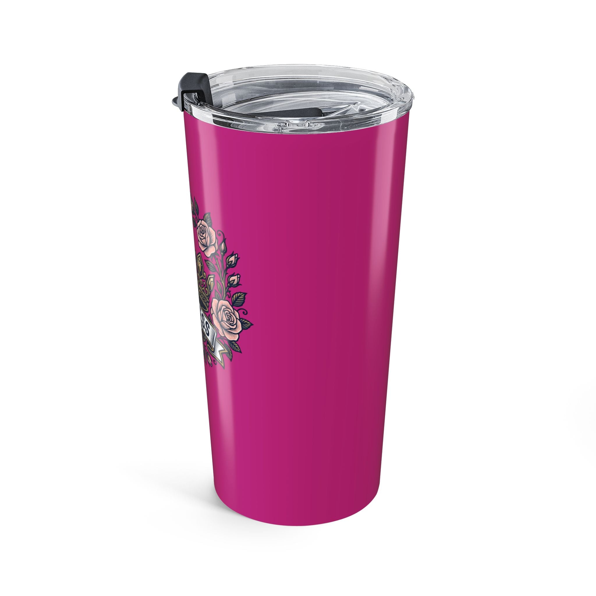 Princess Floral 20oz Tumbler — Pink Crown Travel Mug