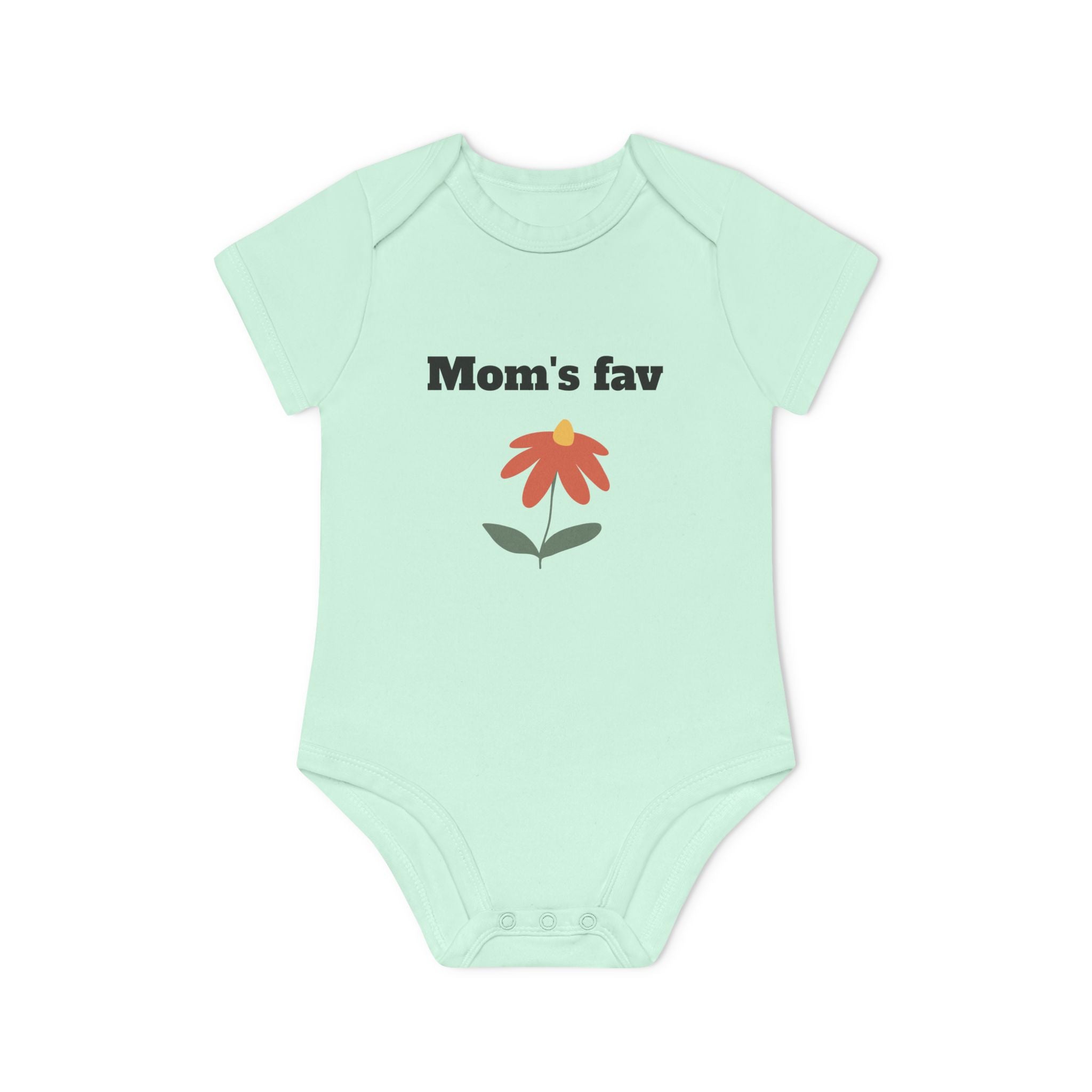 Mom's Fav Baby Bodysuit – Floral Infant Organic Short Sleeve Onesie