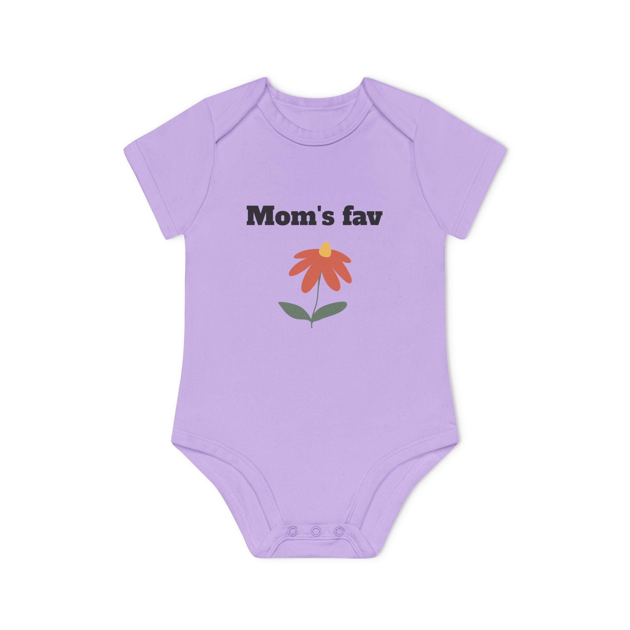 Mom's Fav Baby Bodysuit – Floral Infant Organic Short Sleeve Onesie