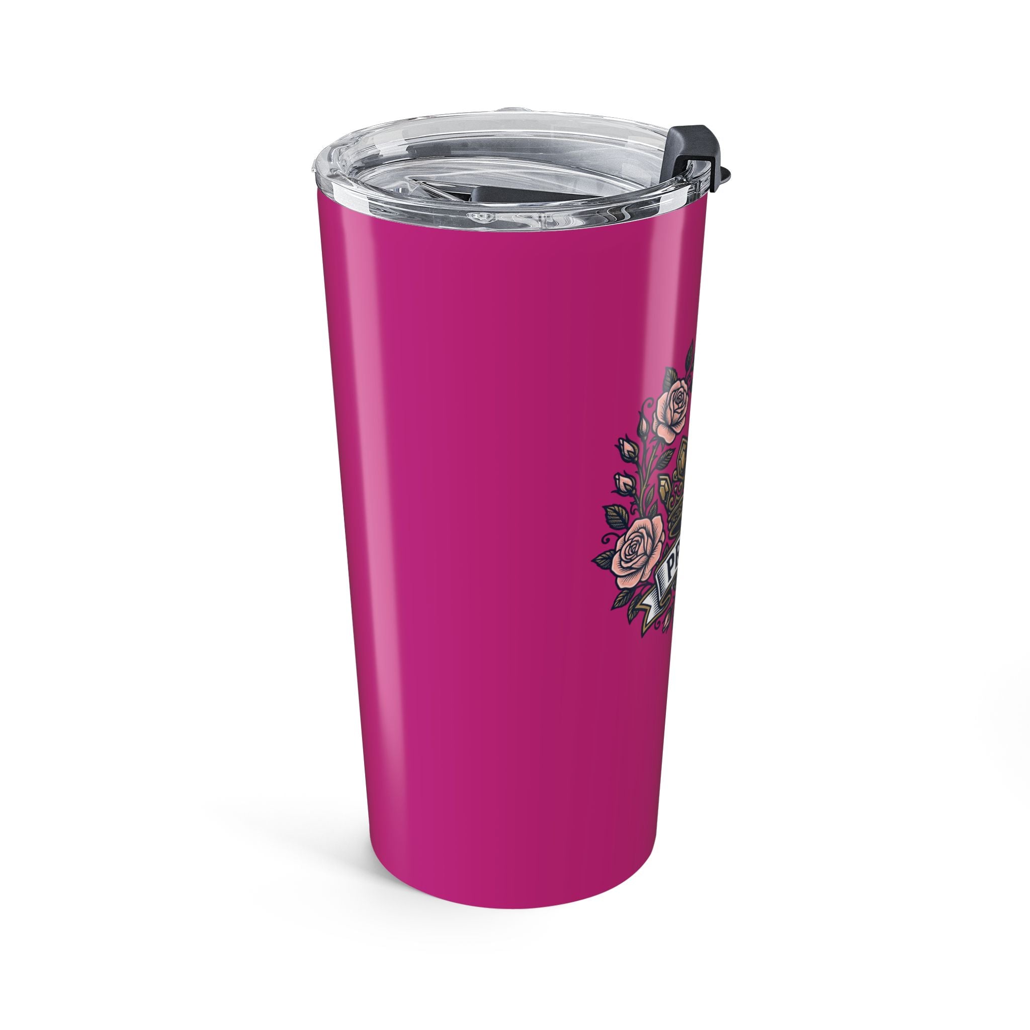 Princess Floral 20oz Tumbler — Pink Crown Travel Mug