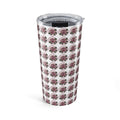 20oz Floral Skull Tumbler — Rose Pattern Insulated Travel Cup
